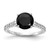 Cheryl M Sterling Silver Rhodium-plated Polished Black and White CZ Ring - QC-37255314-3114