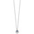 Cheryl M Sterling Silver Rhodium-plated Polished Blue Glass and CZ Circles with 2 Inch Extension Necklace