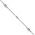 Cheryl M Sterling Silver Rhodium-plated Polished Blue Glass and CZ Evil Eye 9.5 Inch with 1 Inch Extension Anklet