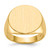 14k 18.0x17.5mm Closed Back Mens Signet Ring