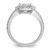 Cheryl M Sterling Silver Rhodium-plated Polished Cushion-cut CZ Halo Ring - QC-62986D88-9910
