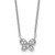 Cheryl M Sterling Silver Rhodium-plated Polished CZ Butterfly 16 Inch with 2 Inch Extension Necklace