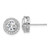 Cheryl M Sterling Silver Rhodium-plated Polished CZ Halo Post Earrings - QC-7AC21C29-8480