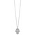Cheryl M Sterling Silver Rhodium-plated Polished CZ Hamsa Necklace