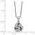 Cheryl M Sterling Silver Rhodium-plated Polished CZ Love Knot 16 Inch with 2 Inch Extension Necklace