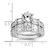 Cheryl M Sterling Silver Rhodium-plated Polished CZ Ring Set - QC-E37624DE-3214