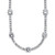 Cheryl M Sterling Silver Rhodium-plated Polished CZ Station with Safety Clasp Necklace