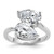 Cheryl M Sterling Silver Rhodium-plated Polished Double Pear CZ Ring - QC-CAE847D8-2090