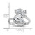 Cheryl M Sterling Silver Rhodium-plated Polished Double Pear CZ Ring - QC-CAE847D8-2090