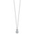 Cheryl M Sterling Silver Rhodium-plated Polished Double Round CZ Halo with 2 Inch Extension Necklace
