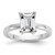 Cheryl M Sterling Silver Rhodium-plated Polished Emerald-cut CZ Ring - QC-03BEA2A1-2292