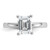 Cheryl M Sterling Silver Rhodium-plated Polished Emerald-cut CZ Ring - QC-D531E2D6-9865