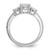 Cheryl M Sterling Silver Rhodium-plated Polished Fancy 3-Stone Oval CZ Ring - QC-D04D525D-4043