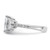 Cheryl M Sterling Silver Rhodium-plated Polished Fancy 3-Stone Oval CZ Ring - QC-D04D525D-4043