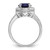 Cheryl M Sterling Silver Rhodium-plated Polished Fancy Blue and White CZ Halo Ring - QC-B493916E-9763
