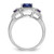 Cheryl M Sterling Silver Rhodium-plated Polished Fancy Blue Purple and White CZ Halo Ring - QC-B1A0E004-2680
