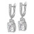 Cheryl M Sterling Silver Rhodium-plated Polished Fancy Cushion-cut CZ Hinged Post Dangle Earrings