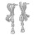 Cheryl M Sterling Silver Rhodium-plated Polished Fancy CZ Bow Post Dangle Earrings