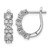 Cheryl M Sterling Silver Rhodium-plated Polished Fancy CZ Hinged Hoop Earrings
