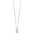 Cheryl M Sterling Silver Rhodium-plated Polished Fancy CZ Link with 2 Inch Extension Necklace