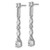 Cheryl M Sterling Silver Rhodium-plated Polished Fancy CZ Teardrop Post Dangle Earrings - QC-39FED9B7-3091