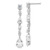 Cheryl M Sterling Silver Rhodium-plated Polished Fancy CZ Teardrop Post Dangle Earrings - QC-4783BA86-3545