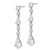 Cheryl M Sterling Silver Rhodium-plated Polished Fancy CZ Teardrop Post Dangle Earrings - QC-4783BA86-3545
