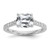 Cheryl M Sterling Silver Rhodium-plated Polished Fancy East-West Cushion-cut CZ Ring - QC-1B247C98-1285