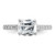 Cheryl M Sterling Silver Rhodium-plated Polished Fancy East-West Cushion-cut CZ Ring - QC-9B279628-2714