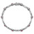 Cheryl M Sterling Silver Rhodium-plated Polished Fancy Lab Created Ruby and CZ Halo Bracelet