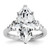 Cheryl M Sterling Silver Rhodium-plated Polished Fancy Marquise & Hearts CZ Ring - QC-D0E7851D-3416