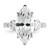 Cheryl M Sterling Silver Rhodium-plated Polished Fancy Marquise & Hearts CZ Ring - QC-F5F9DFCD-3449