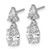 Cheryl M Sterling Silver Rhodium-plated Polished Fancy Multi-cut CZ Post Dangle Earrings - QC-31469B93-4116