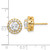 14k 2 1/2 carat Certified Lab Grown Diamond VS/SI+ G+ Complete Round Halo Post Earrings