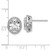 Cheryl M Sterling Silver Rhodium-plated Polished Fancy Oval CZ Halo Post Earrings