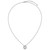 Cheryl M Sterling Silver Rhodium-plated Polished Fancy Oval CZ Halo with 2 Inch Extension Necklace