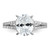 Cheryl M Sterling Silver Rhodium-plated Polished Fancy Oval CZ Ring - QC-8D0EFD4F-9303