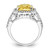 Cheryl M Sterling Silver Rhodium-plated Polished Fancy Yellow and White CZ Ring - QC-4E8EC2D2-8881