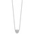 Cheryl M Sterling Silver Rhodium-plated Polished Filigree CZ Heart 16 Inch with 2 Inch Extension Necklace