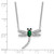Cheryl M Sterling Silver Rhodium-plated Polished Green Glass and CZ Dragonfly 16 Inch with 2 Inch Extension Necklace