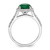 Cheryl M Sterling Silver Rhodium-plated Polished Green Glass and CZ Round Halo Ring - QC-87C29762-9462