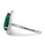 Cheryl M Sterling Silver Rhodium-plated Polished Green Glass and CZ Teardrop Halo Ring - QC-2E6FF2EC-7512