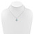 Cheryl M Sterling Silver Rhodium-plated Polished Lab Created Opal and CZ Halo Circle 16 Inch with 2 Inch Extension Necklace