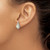 Cheryl M Sterling Silver Rhodium-plated Polished Lab Created Opal and CZ Post Earrings