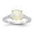 Cheryl M Sterling Silver Rhodium-plated Polished Lab Created Opal and CZ Ring - QC-27FAA588-1485
