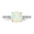 Cheryl M Sterling Silver Rhodium-plated Polished Lab Created Opal and CZ Ring - QC-79C2A618-7931