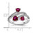 Cheryl M Sterling Silver Rhodium-plated Polished Lab Created Ruby and CZ Hearts Ring - QC-F3E3ADD5-3903