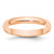 10k Rose Gold 3mm Lightweight Half Round Wedding Band Size 5.5