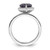 Cheryl M Sterling Silver Rhodium-plated Polished Lab Created Sapphire and CZ Teardrop Halo 3 Ring Set - QC-DF6A6FBE-2043