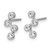 Cheryl M Sterling Silver Rhodium-plated Polished Multi Bezel Set CZ Post Earrings